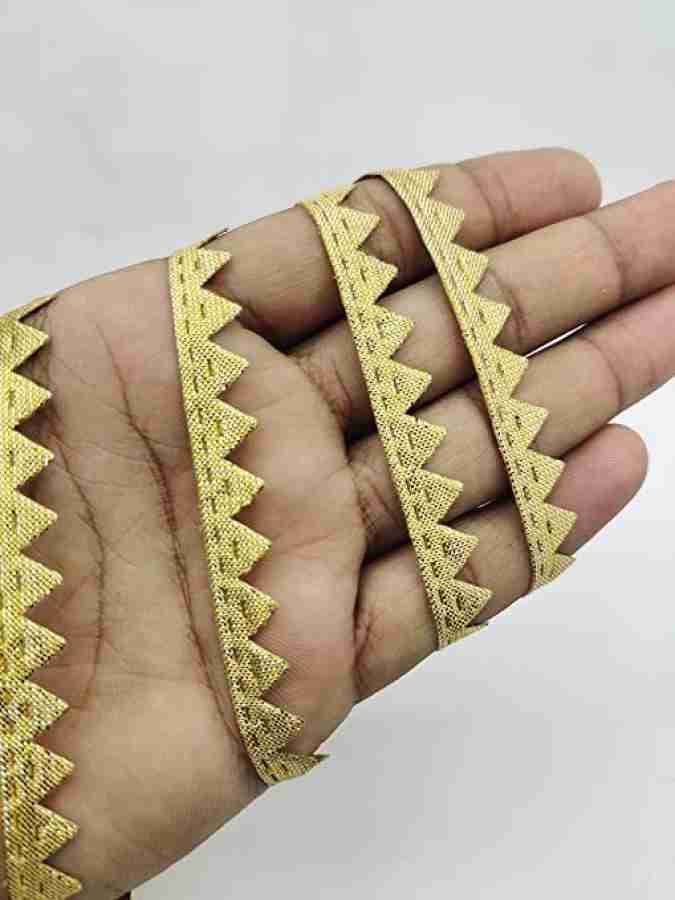 Mezin Cut work Triangle (Gold) Gota Samosa Lace Border for Dresse, Saree,  Lehenga, Dupatta, Bag, Craft and Decorations (18 Mtr) Lace Reel Price in  India - Buy Mezin Cut work Triangle (Gold)
