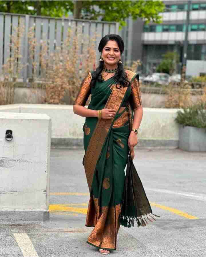 Silk saree wear on sale style