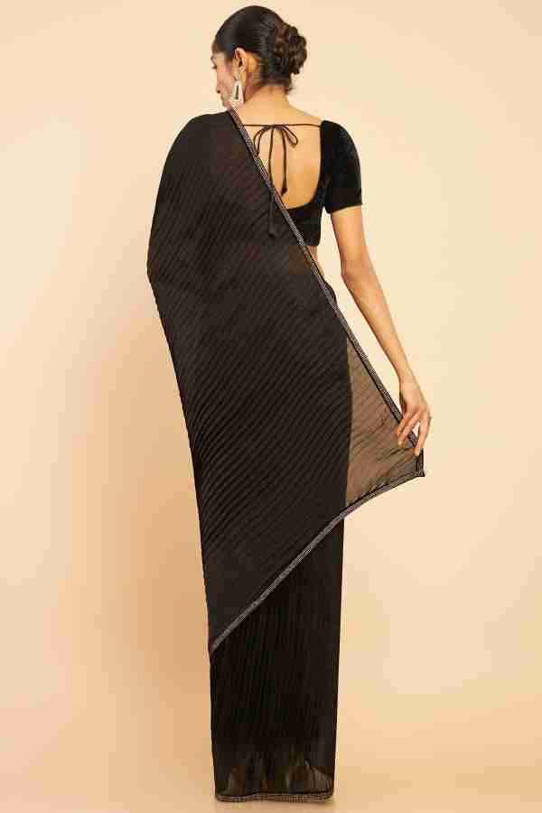 Buy Black Sarees for Women by SOCH Online