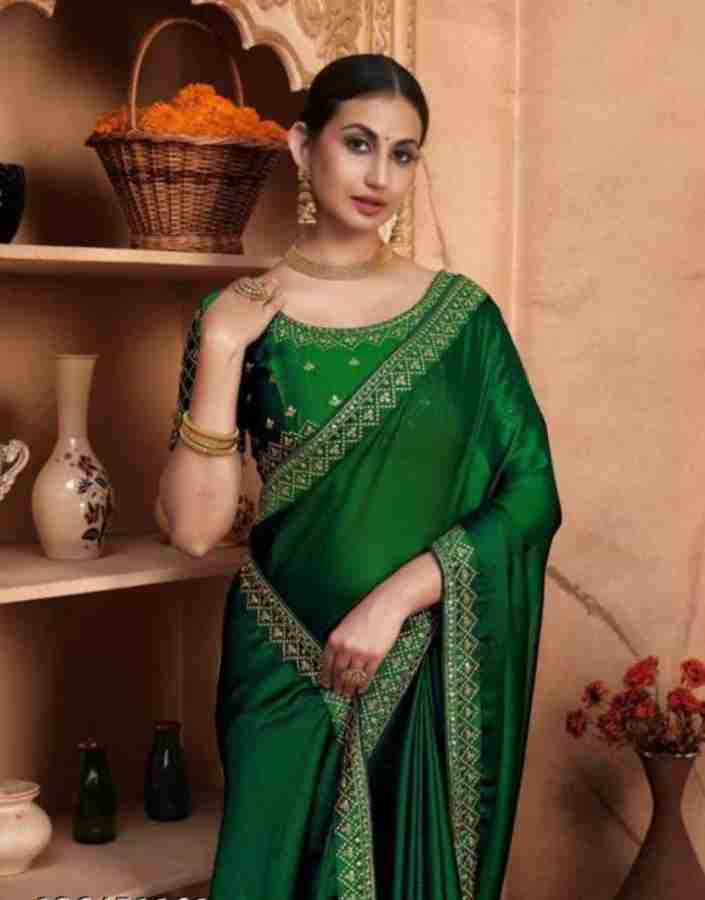 Buy Chechern Woven Bollywood Jacquard Cotton Silk Green Sarees Online Best Price In India Flipkart