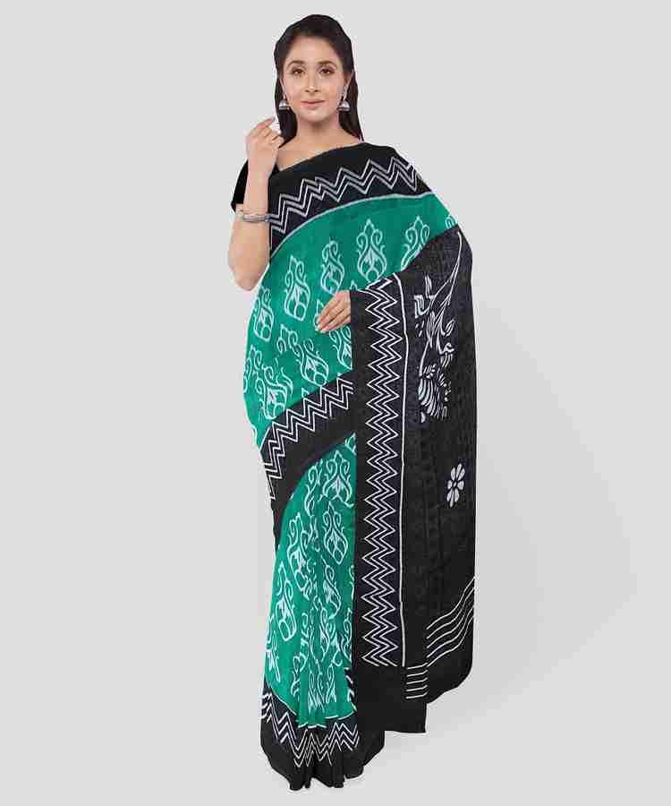 Buy Pinkcity Trade World Printed Color Block Blocked Printed Daily Wear Pure Cotton Black Sarees Online Best Price In India Flipkart