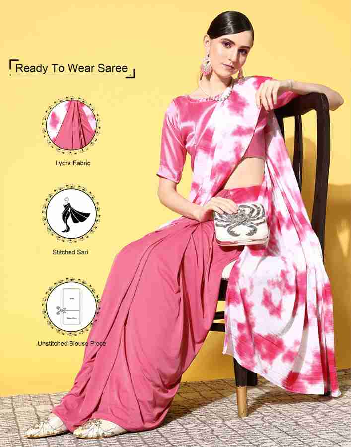 Lycra Shining Peach Kids Readymade Saree at Rs 2195/piece in Mumbai