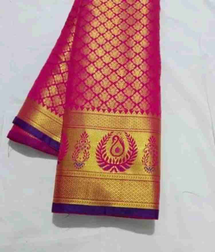 Buy SANA SILK SAREE Woven Banarasi Jacquard Pink Sarees Online Best Price In India Flipkart
