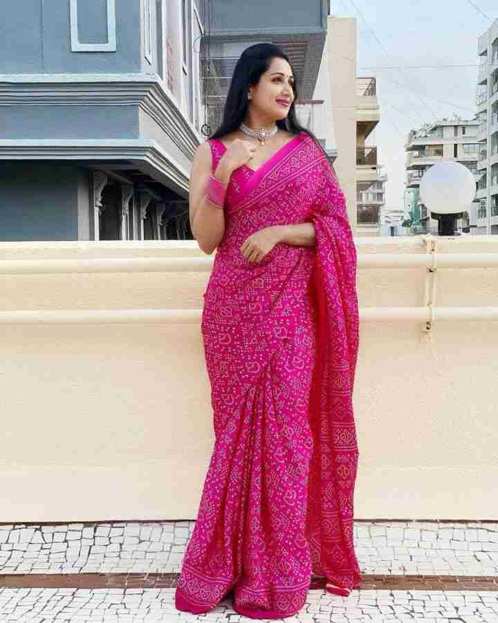 Bandhani silk sales saree online