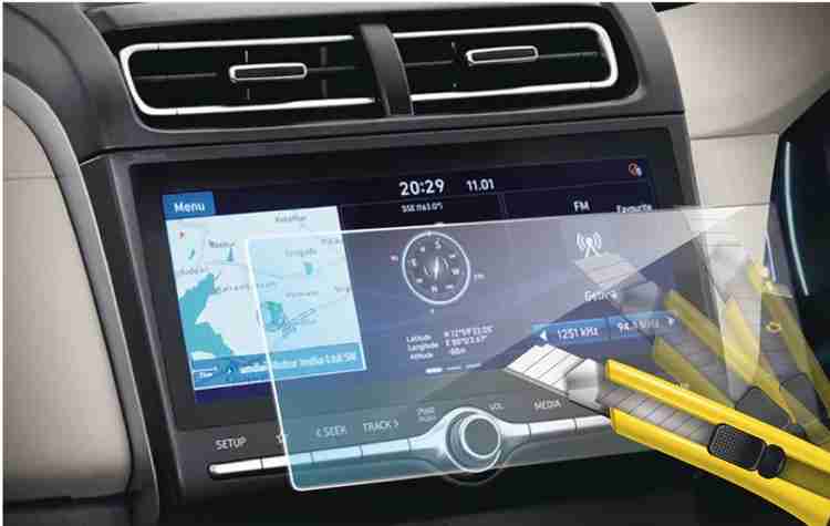 Wishguard Edge To Edge Screen Guard for Company Fitted Hyundai Creta SX Executive 10.25 inch Car Dashboard Touch Screen Navigation System Glossy 1 Wishguard Flipkart