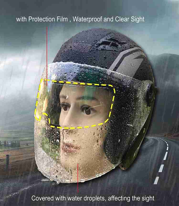 RapTag Nano Glass for Motorcycle Helmet Waterproof Rainproof Anti FOG Guard Universal Rain and Fog Protection Film .0.383 RapTag Flipkart