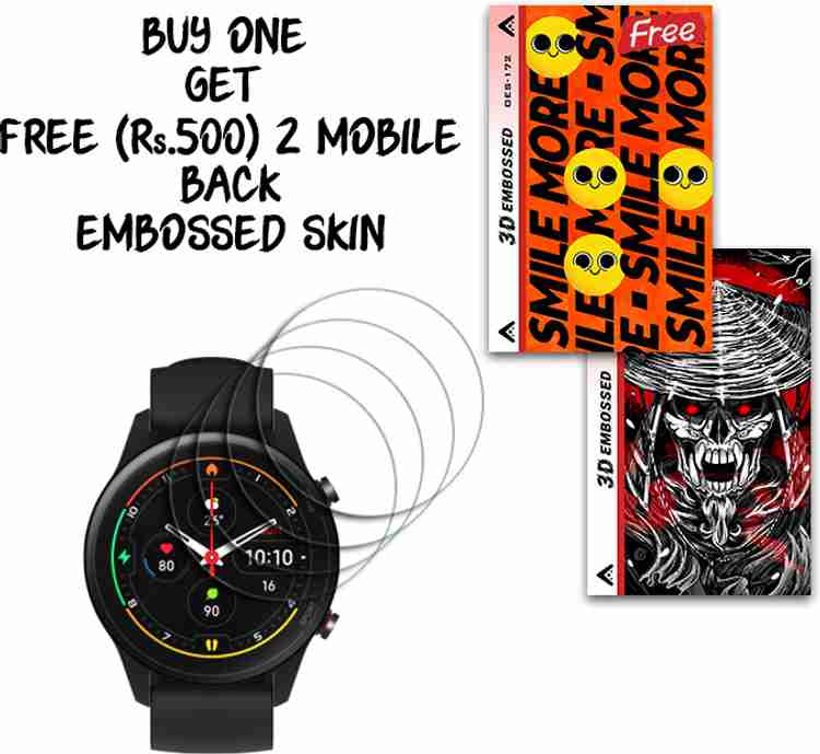 ARBAN Screen Guard for Mi Watch 1.39 inch WITH FREE 500 RUPEES 2 3D EMBOSSED SKIN FOR MOBILE BACK S172 ARBAN Flipkart