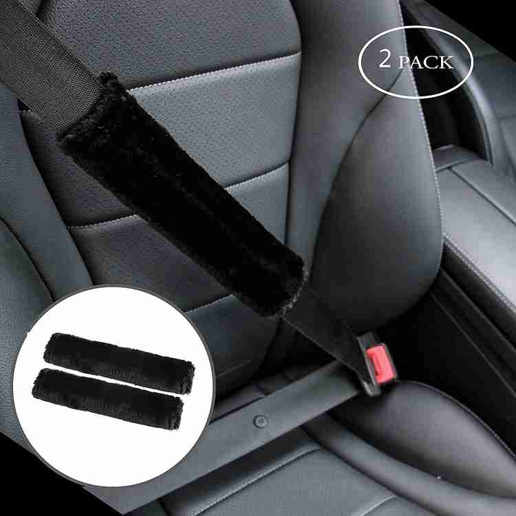 Fluffy Fluffys Soft Faux Sheepskin Seat Belt Shoulder Pad for Car