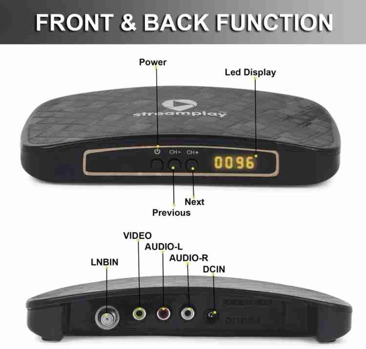 STREAM PLAY DTH MPEG 2 DD Free Dish Digital Set Top Box Receiver
