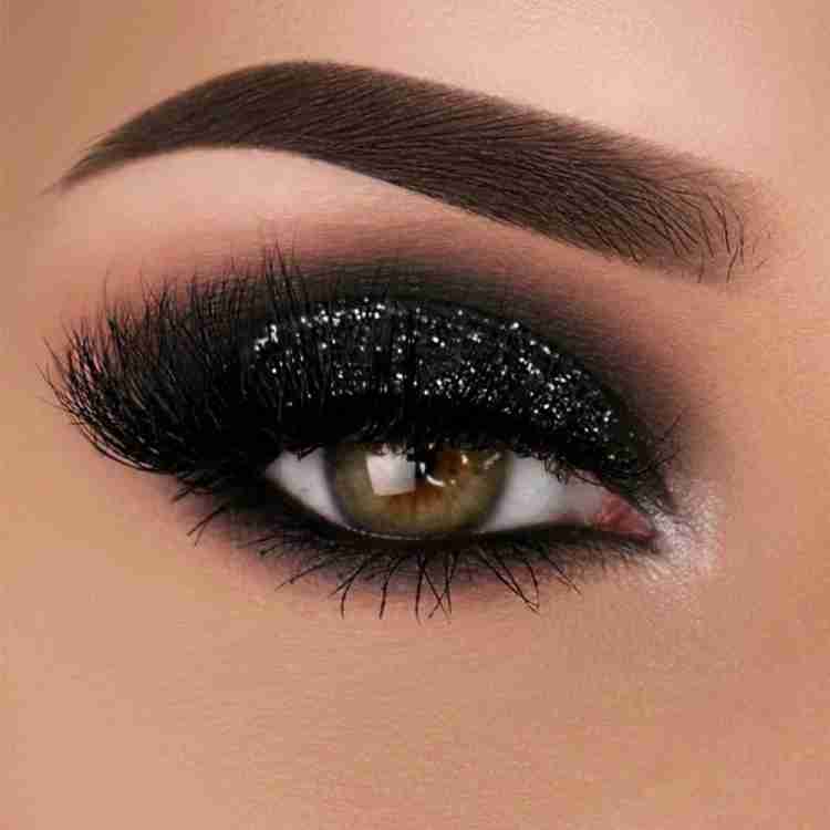Black glitter  Black glitter, Eye makeup, Eye makeup tips