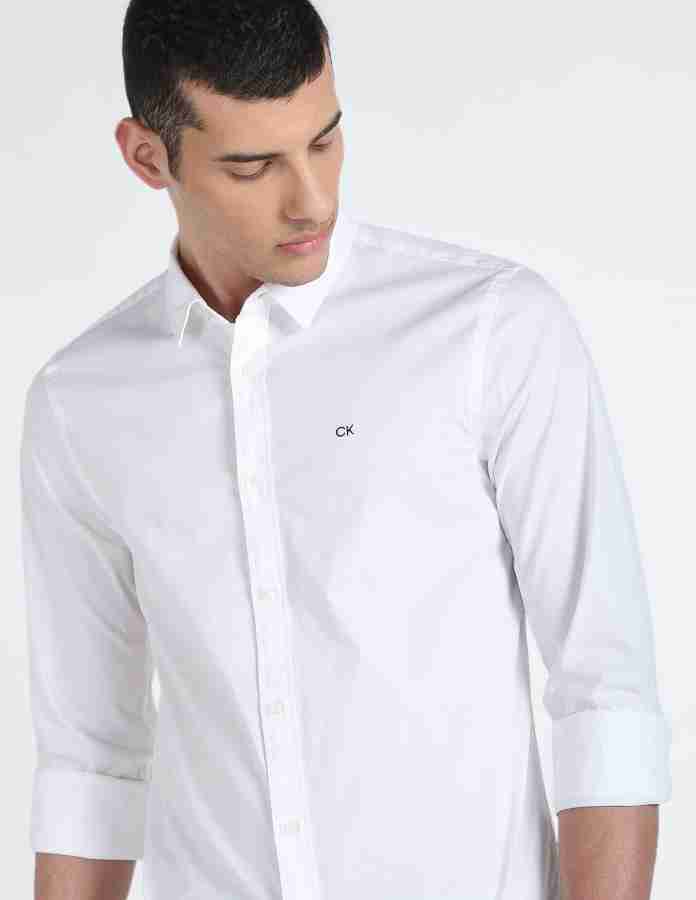 Calvin klein 2025 white shirt mens