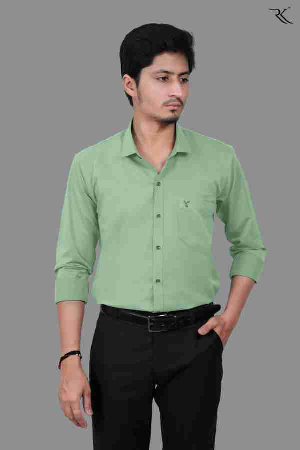 Lime green sale formal shirt