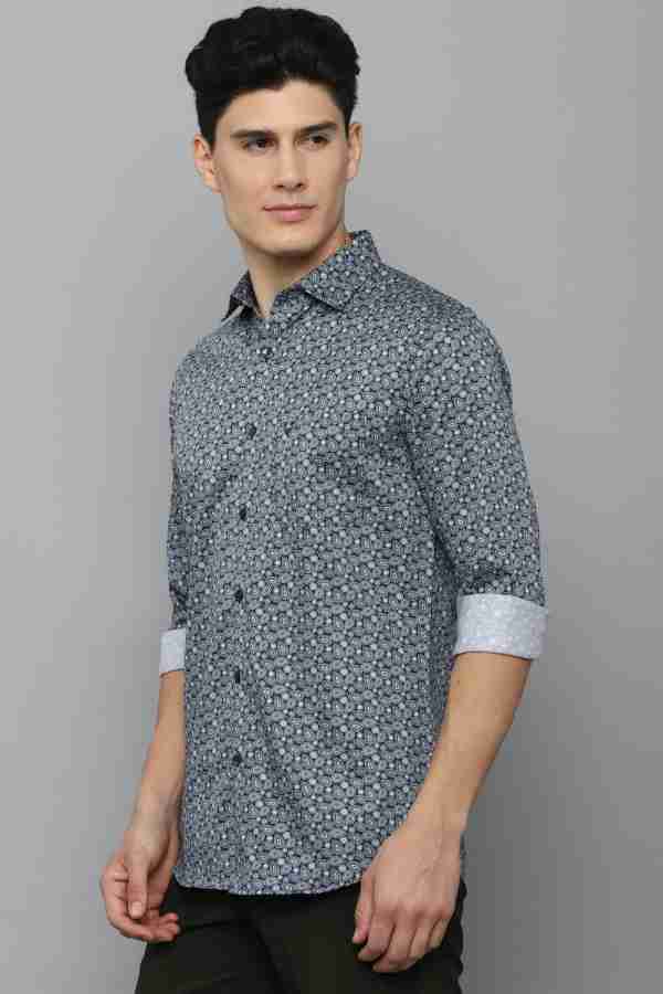 Allen Solly Men Printed Casual Blue Shirt - Buy Allen Solly Men