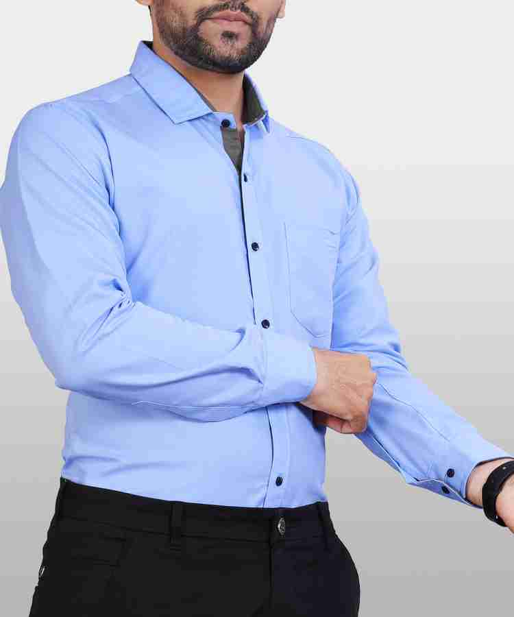 METRONAUT Men Solid Casual Light Blue Shirt Buy METRONAUT Men