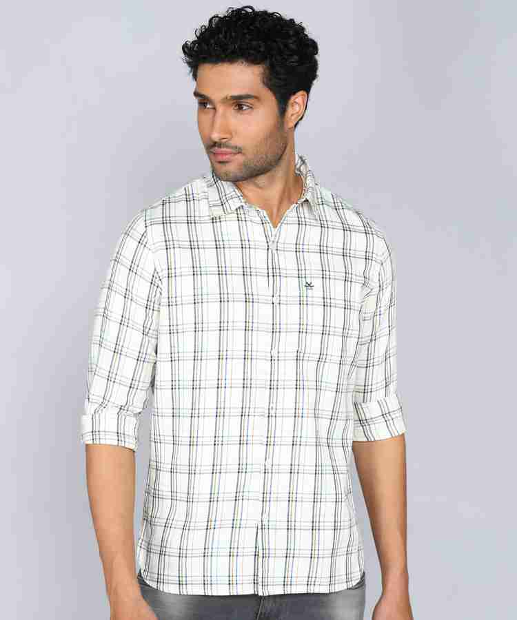 WROGN Men Checkered Casual White Shirt Buy WROGN Men Checkered Casual White Shirt Online at Best Prices in India Flipkart