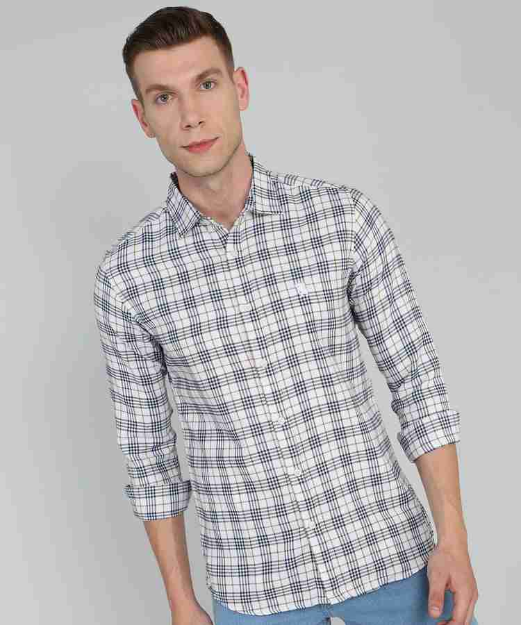 GIORDANO Men Checkered Casual White Blue Shirt Buy GIORDANO Men Checkered Casual White Blue Shirt Online at Best Prices in India Flipkart
