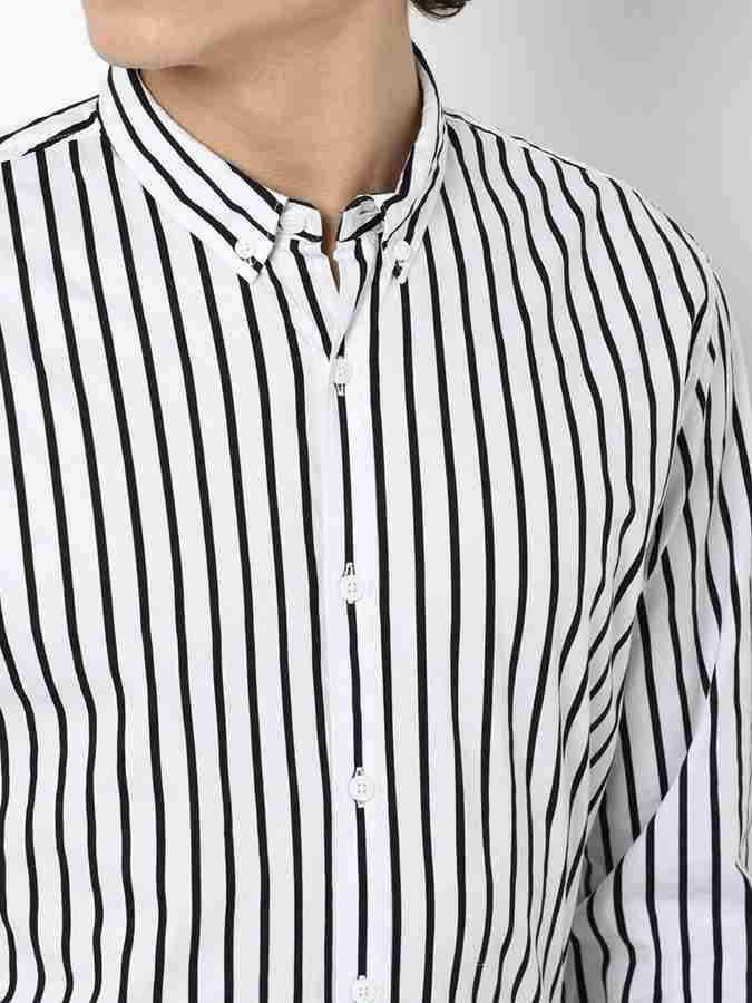 Forever 21 black and white striped shirt clearance