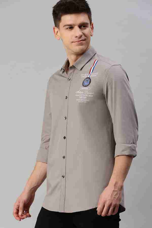 CP BRO Men Solid Casual Cream Shirt - Buy CP BRO Men Solid Casual Cream  Shirt Online at Best Prices in India