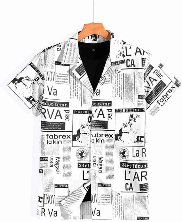 newspaper printed shirt flipkart