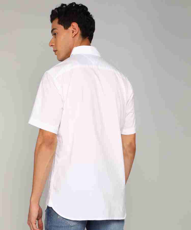 Tommy Hilfiger Men White Slim Fit Solid Casual Shirt - Buy Tommy Hilfiger  Men White Slim Fit Solid Casual Shirt online in India