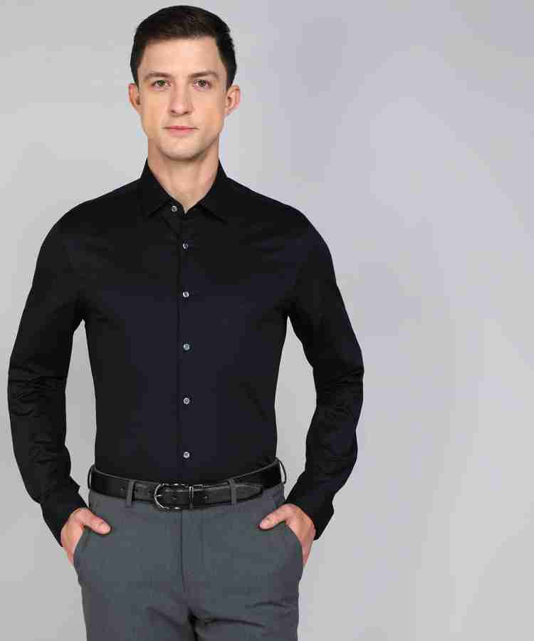 Calvin Klein Jeans Men Printed Formal Black Shirt Buy Calvin