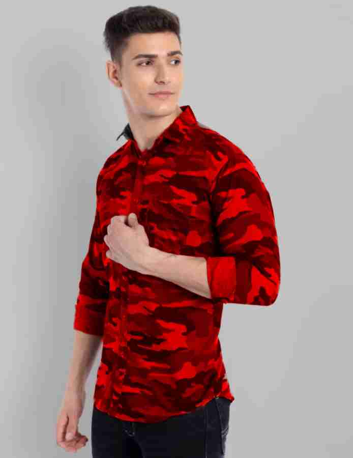 red camouflage shirt