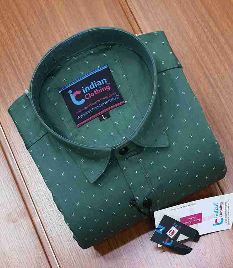 INDIAN CLOTHING Men Printed Formal Green Shirt Buy INDIAN CLOTHING Men Printed Formal Green Shirt Online at Best Prices in India Flipkart