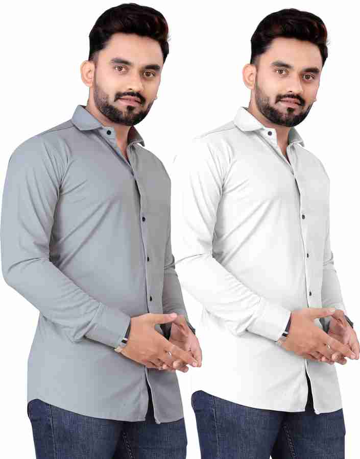 MR PAL Men Solid Formal White Grey Shirt Buy MR PAL Men Solid Formal White Grey Shirt Online at Best Prices in India Flipkart