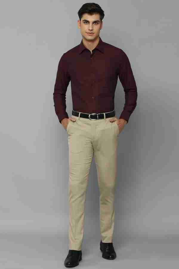 Maroon shirt clearance brown pants