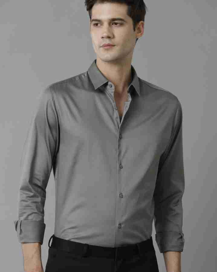 The collection Men Solid Formal Grey Shirt - Buy The collection
