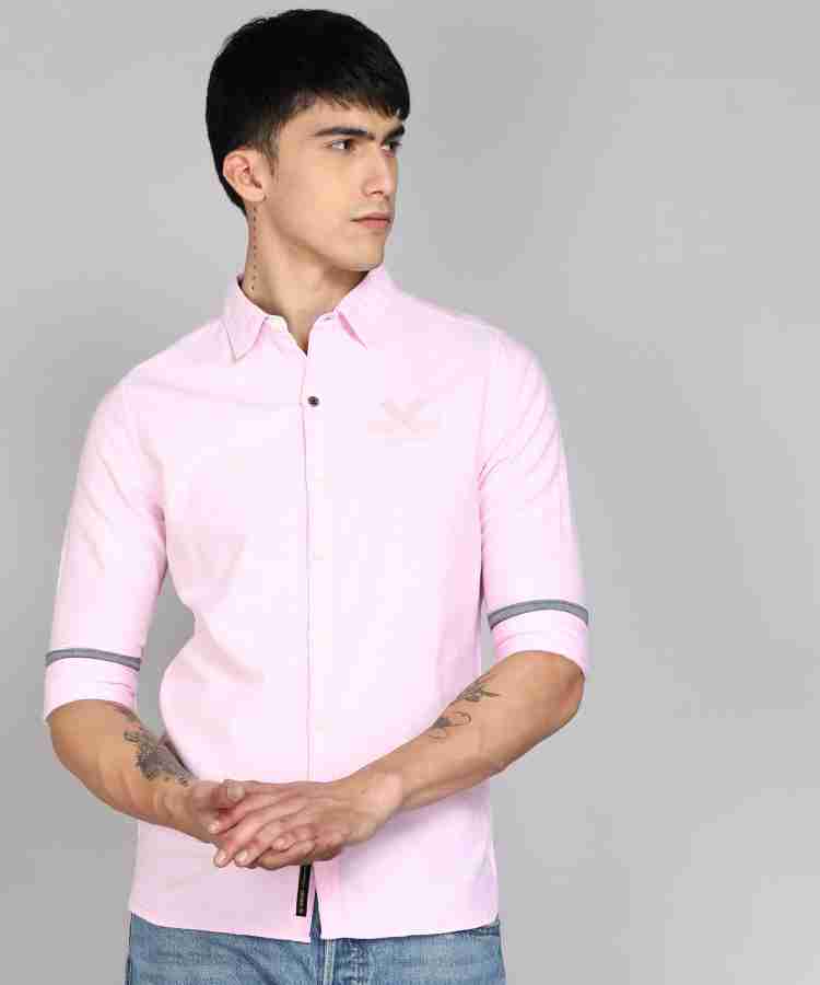 Buy WROGN Men Pink Slim Fit Solid Casual Shirt - Shirts for Men 2478210