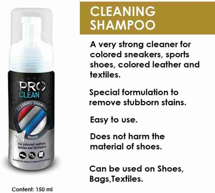Pro Sneaker and Sports Shoe Cleaning Shampoo I 150 ML Neutral I Pack of 2 Canvas Sports Shoe Cleaner Price in India Buy Pro Sneaker and Sports Shoe Cleaning Shampoo I