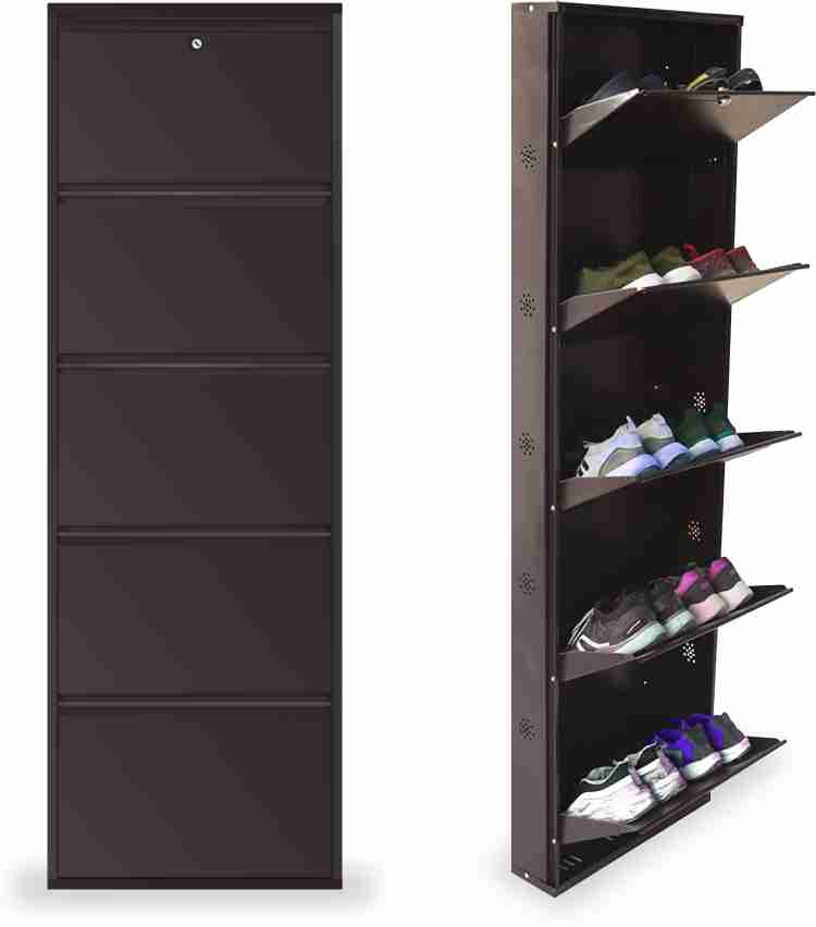 TNT Metal Shoe Cabinet for Home with Doors Lock Wall Mount Metal