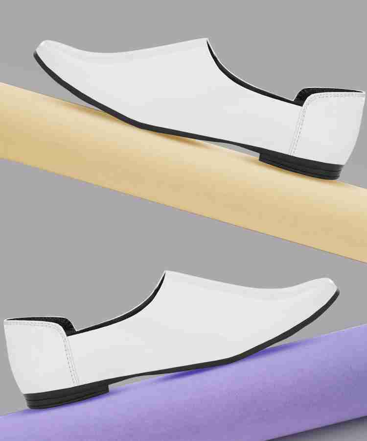 GELLWOJ Men Loafers Ethnic wear Kurta Pajama Shoes White Black Party Wear For Men Buy GELLWOJ Men Loafers Ethnic wear Kurta Pajama Shoes White Black Party Wear For Men Online at