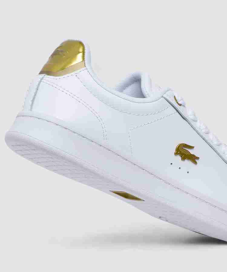 White lacoste sneakers for ladies on sale