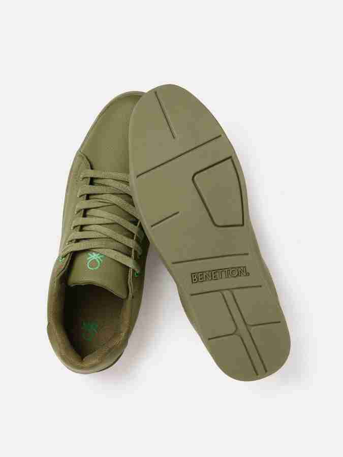 United colors of benetton olive green sneakers sale