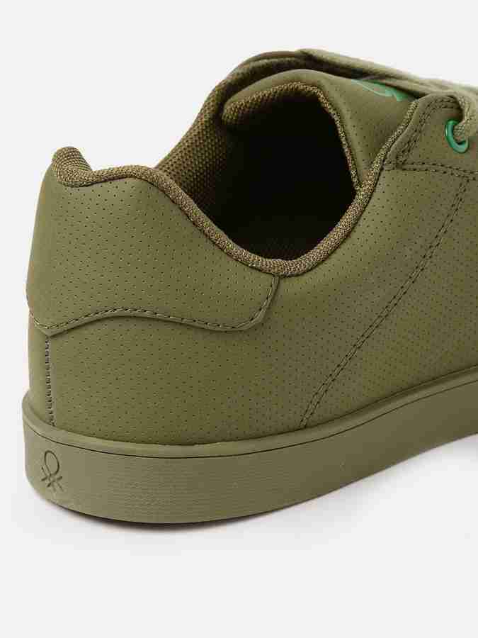 United colors of benetton olive green sneakers hot sale
