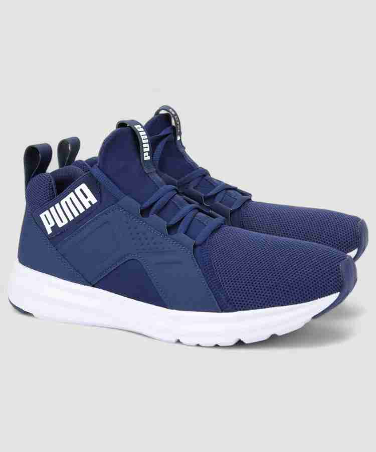 PUMA Enzo Mesh Running Shoes For Men Buy Blue Depths Puma White Color PUMA Enzo Mesh Running Shoes For Men Online at Best Price Shop Online for Footwears in India