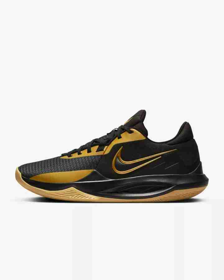 Men's nike black and gold shoes best sale