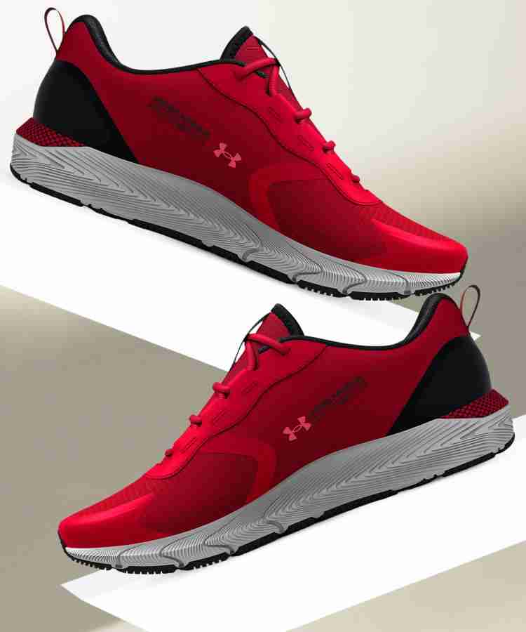 Under armour men's red hot sale sneakers