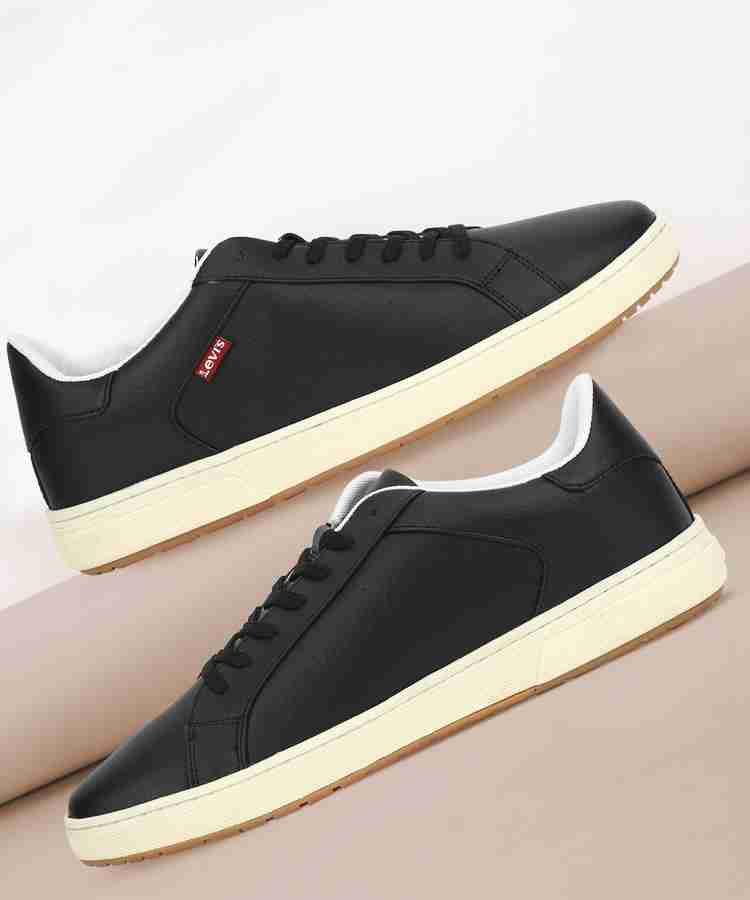LEVI S Men s Black Solid Sneakers Sneakers For Men