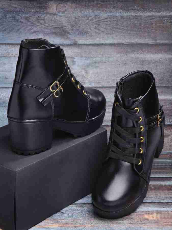 CARRITO Stylish and unique boots with Zipper pattern winter Boots For Women And Girls. Boots For Women