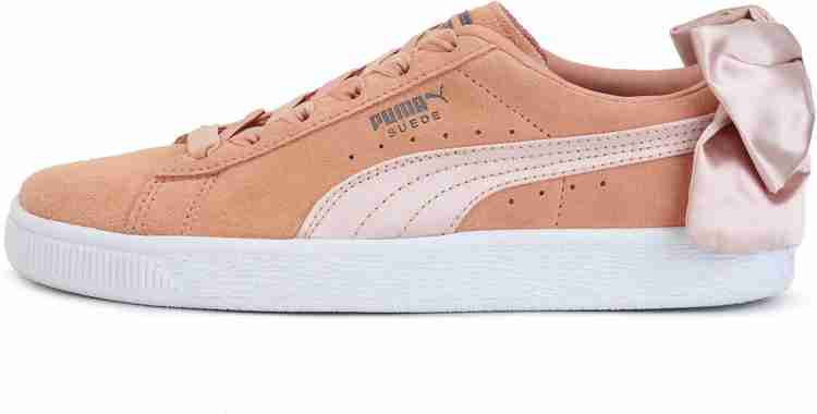 Puma suede bow beige shop