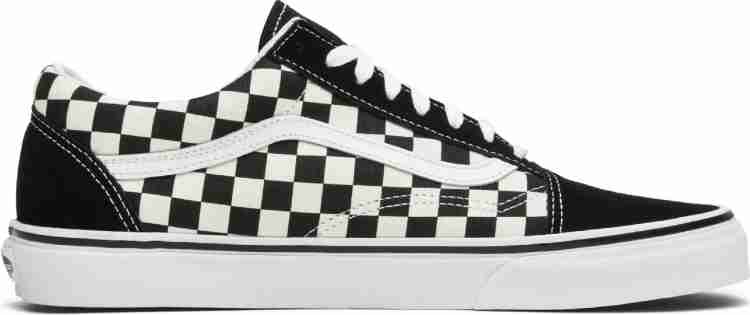 Black and white check sneakers best sale