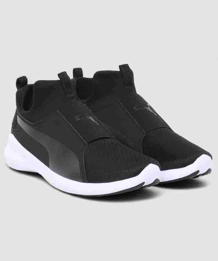 Puma rebel mid women's sneakers black best sale