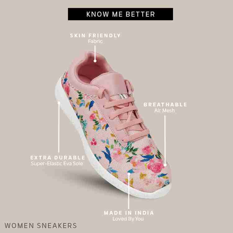 KazarMax Peach Floral Sneakers For Women Buy KazarMax Peach Floral Sneakers For Women Online at Best Price Shop Online for Footwears in India Flipkart