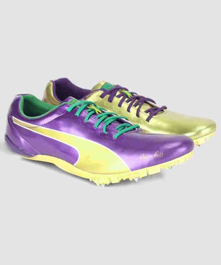 PUMA Bolt evoSPEED Electric Legacy Running Spikes For Men Buy Violet Indigo Jelly Bean Color PUMA Bolt evoSPEED Electric Legacy Running Spikes For Men Online at Best Price Shop Online for