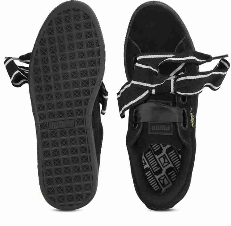 PUMA Suede Heart Satin II Wn s Sneakers For Women Buy Puma Black Color PUMA Suede Heart Satin II Wn s Sneakers For Women Online at Best Price Shop Online