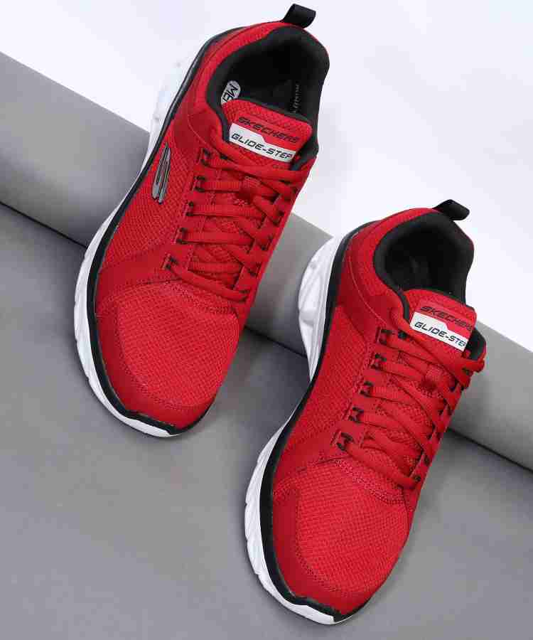 Mens red skechers shoes online