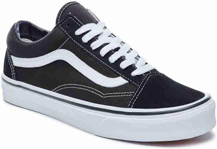 Old skool vans on sale womens black and white